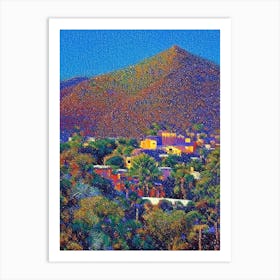 El Cajon, City Us  Pointillism Art Print