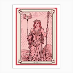 Aphrodite Pink Tarot Card Art Print