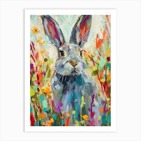Silver Fox Rabbit Painting 4 Art Print