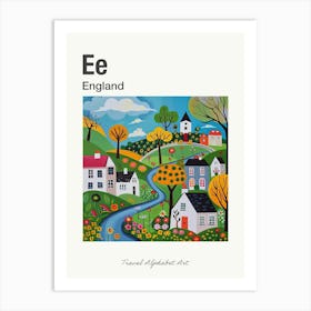 Kids Travel Alphabet  England 4 Art Print