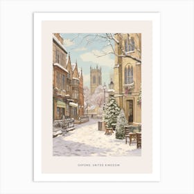 Vintage Winter Poster Oxford United Kingdom 2 Art Print
