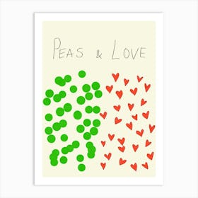 Peas & Love Art Print Art Print