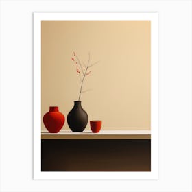 Asian Vases 1 Art Print