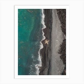 Black Sand Beach Art Print