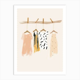 Clothes On Hangers Art Print