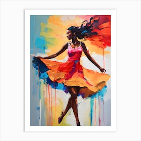 Dancer African woman Art Print Art Print