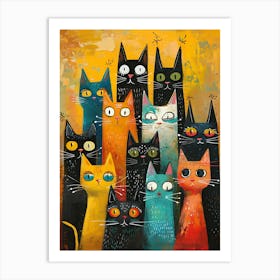 Cats Canvas Print 2 Art Print