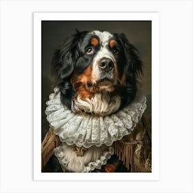 Rococo Royal Bernese Mountain Dog Art Print