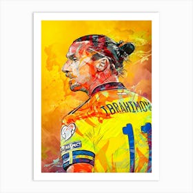 Zlatan Ibrahimovic Sweden Art Print