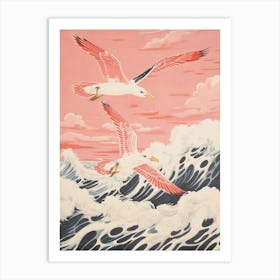 Vintage Japanese Inspired Bird Print Albatross 3 Art Print