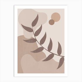 Calming Abstract Painting in Neutral Tones 5 Art Print