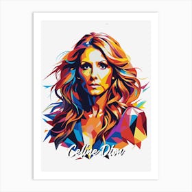 Celine Dion 01 Portrait Music WPAP Pop Art Art Print