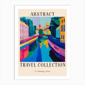 Abstract Travel Collection Poster St Petersburg Russia 2 Art Print