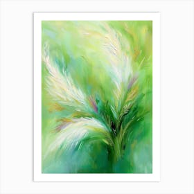 Abstract - Green Grass Art Print