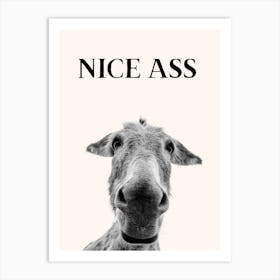 Nice Ass Funny Donkey Bathroom Print Art Print