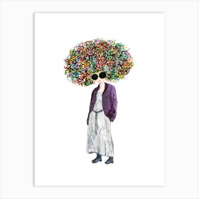 Afro Wig 1 Art Print