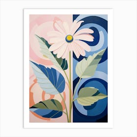 Oxeye Daisy 3 Hilma Af Klint Inspired Pastel Flower Painting Art Print