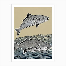 Nurse Shark Linocut Art Print