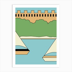 Sailboats On The Water Art Print