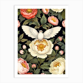 William Morris Dove And Peonies Art Print