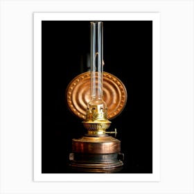 Copper Oil Lamp Macro Decoration Vintage Art Print