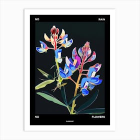 No Rain No Flowers Poster Bluebonnet 4 Art Print