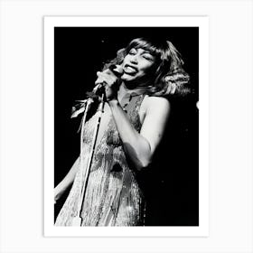 Singer Tina Turner Performing On Stage At The Hammersmith Odeon, London, February 1978 Art Print