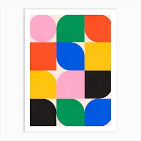 Colorful geometric shapes 6 Art Print