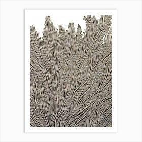 Corals Linocut Art Print