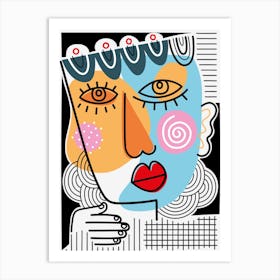 Abstract Faces-[Vol.2]-2/3 Art Print