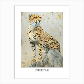 Cheetah Precisionist Illustration 4 Poster Art Print