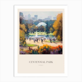 Centennial Park Sydney Australia Vintage Cezanne Inspired Poster Art Print