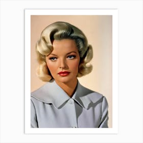 Gena Rowlands Retro Collage Movies Art Print