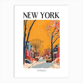 Tottenville New York Colourful Silkscreen Illustration 3 Poster Art Print