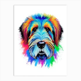 Otterhound Rainbow Oil Painting Dog Art Print