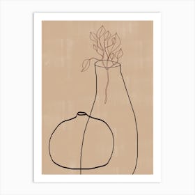 Vases And Plants, Minimalistic Art Print