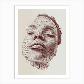 Woman'S Face 113 Art Print