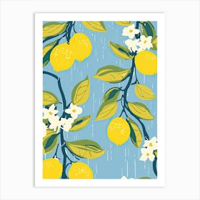 Lemons Illustration 4 Art Print