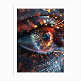 Abstract Image Of A Human Eye Art Print