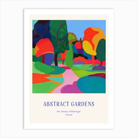 Colourful Gardens Kew Gardens Hillsborough Canada 2 Blue Poster Art Print