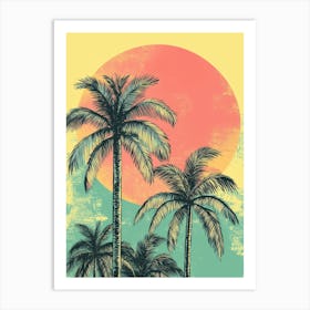 Vintage Palm Trees Art Print