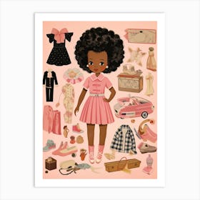 Vintage Paper Doll Kitsch 3 Art Print