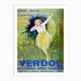 Verdol, Oxygenated Green Toothpaste, Leonetto Cappiello Art Print