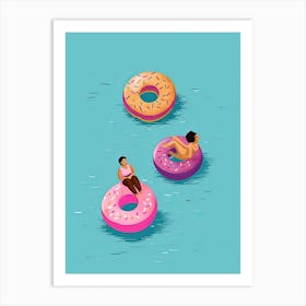 Donut Pool Float 6 Art Print