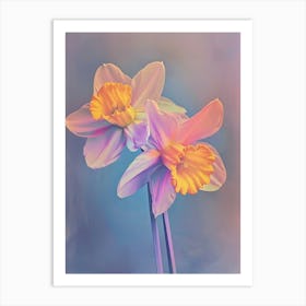 Iridescent Flower Daffodil 3 Art Print