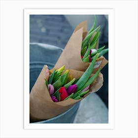 Tulips In A Bucket Art Print