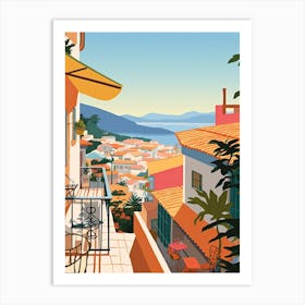 Puerto Vallarta, Mexico, Graphic Illustration 3 Art Print