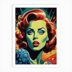 Woman In The Style Of Pop Art (15) Art Print