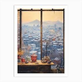 Winter Cityscape Beijing China 5 Art Print