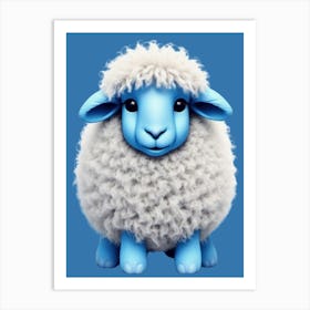 Cute Sheep with Soft Fur Art Print